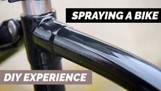 Spraying A Bike With &quot;Normal&quot; Rattle Cans - Raleigh Bomber Restoration - Learning To Spray Paint