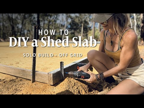 Installing a DIY concrete shed slab at my homestead