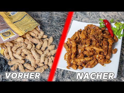 Soja-Granulat/Soja-Schnetzel | einfaches Rezept in wenigen Minuten! 50g Eiweiß auf 100g | DieBasics