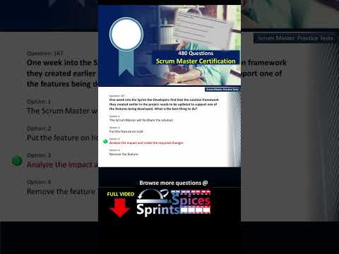 Scrum Master Certification Question 167 #agile #scrum #scrumcertification  #scrummaster #psm