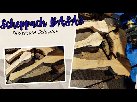 erste Sägearbeiten an der Scheppach BASA3