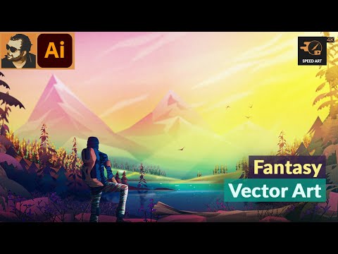 Fantasy Vector Artwork in Adobe Illustrator | Speed Art