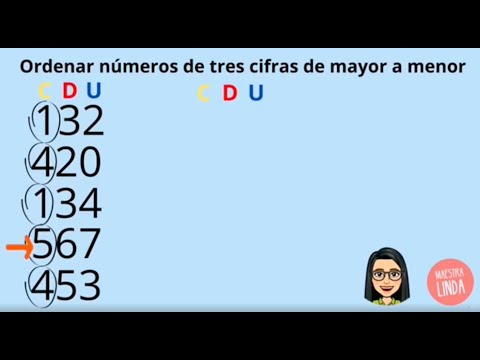 Ordenar números de mayor a menor (tercer grado) - Video 11