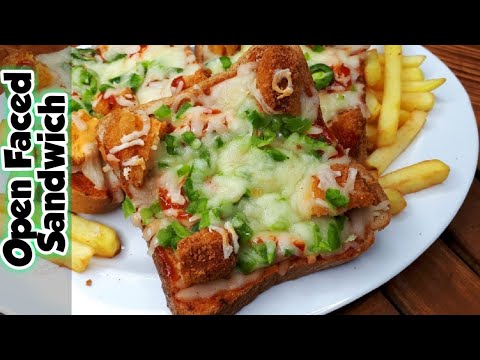 Open Faced Chicken Sandwich Easy Recipe | Tasty Recipe | Yummy Recipe | By Food Mania