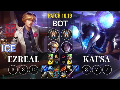 SB Ice Ezreal vs Kai'Sa Bot - KR Patch 10.19