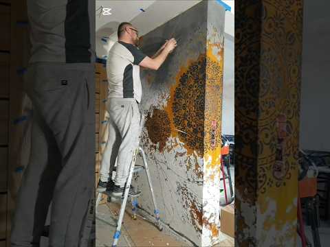 Mandala i Efekt Rdzy z Betonem :) #Mandala #EfektRdzy #Beton #Art #Ściana #Dekoracja #DIY #DayzDekor