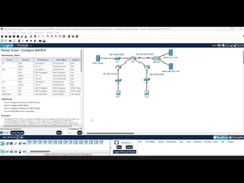 7.2.10 packet tracer - configure dhcpv4