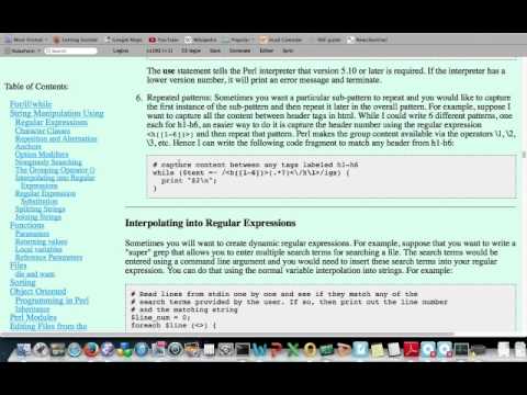 Perl Regular Expressions Wrapup