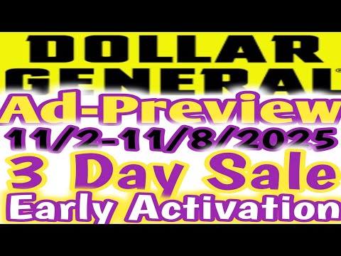 11/2-11/8/2025 Dollar General Ad-Preview this week