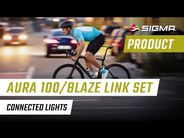 Видео о Комплект света Sigma Sport Aura 100 Link/Blaze Link K-Set (Black/Red)