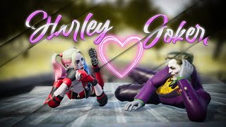 Harley and  Joker  Husnn Hai Suhaana  3D Montage  