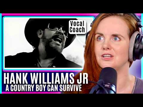 FIRST TIME hearing Hank Williams, Jr.  | Vocal Coach Analysis | A Country Boy Can Survive Reaction