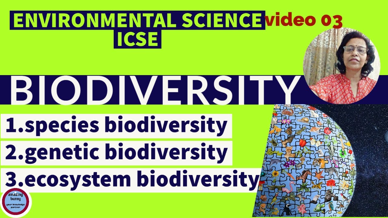 ENVIRONMENTAL SCIENCE ICSE :species biodiversity, genetic biodiversity, ecosystem biodiversity