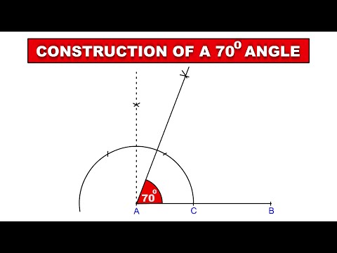How to Construct a 70-Degree Angle Without a Protractor | Easy Compass & Ruler Method