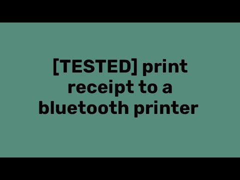 receipt - bluetooth printer