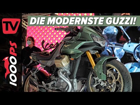 Großer Motor - große Erwartungen! Moto Guzzi V100 Mandello 2022 erstmals LIVE auf der EICMA