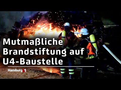 Feuer auf U4-Baustelle in Horn - Polizei ermittelt wegen mutmaßlicher Brandstiftung