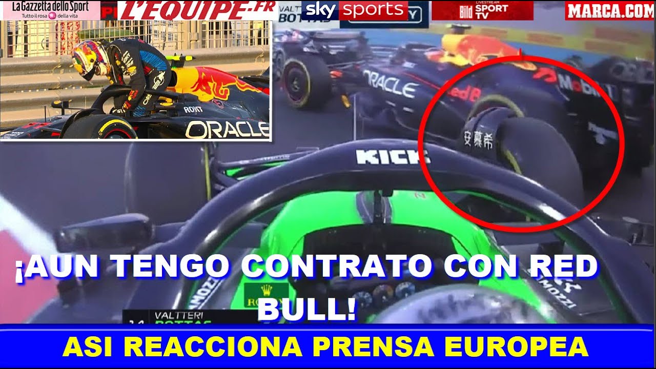 🔥 ASI REACCIONA PRENSA EUROPEA a CHOQUE de CHECO PEREZ GP ABU DHABI FORMULA 1