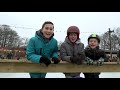 Winterpret in Openluchtmuseum