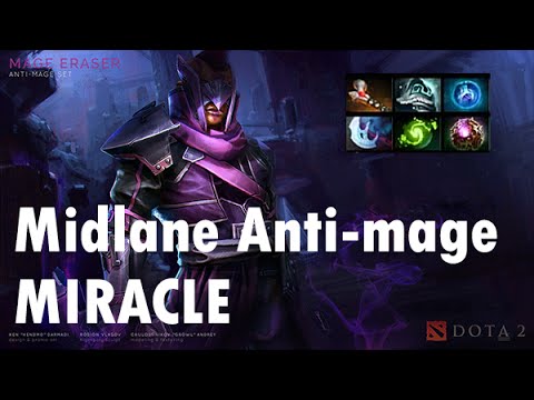 Dota 2 Miracle Antimage Midlane : Ranked Match 8000MMR