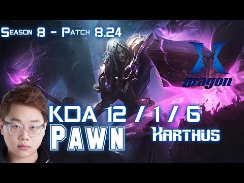 KZ Pawn KARTHUS vs LEBLANC Mid - Patch 8.24 KR Ranked