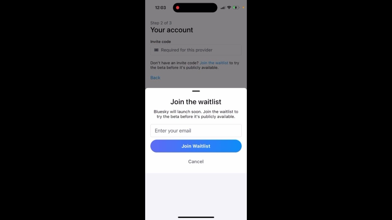 BlueSky - invite code required for this provider…