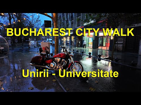 Bucharest 4K city walk - from Unirii to Universitate