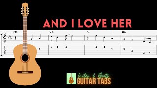 The Beatles- And I Love Her GUITAR TAB