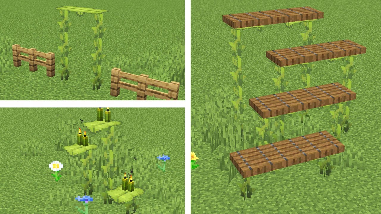 【マイクラ】ドリップリーフで作れるオシャレ簡単建築3選！！