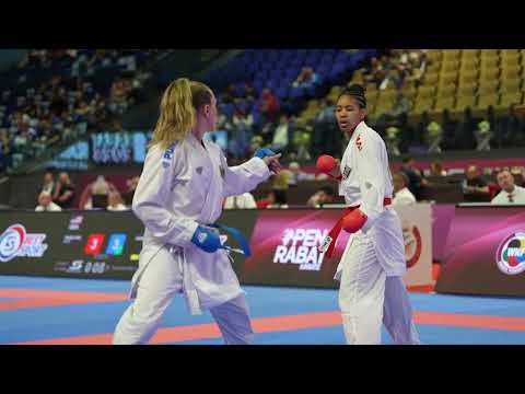 Quarter-Final FEMALE KUMITE 68+ Kg: WALTERS ROCHELLE (ENGLAND) vs KNEER JOHANNA (GERMANY)