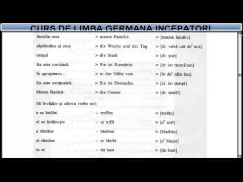 Curs de limba Germana incepatori (tema+dictionar) - Lectia 5