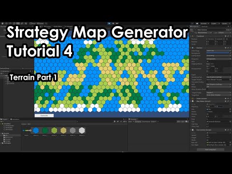 Making a Hex Based Strategy Map Generator in Unity - Tutorial 4 - Terrain Part 1