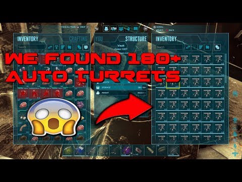 Ark Survival Evolved - RAIDING THE REDWOOD CAVE! WE FOUND 180+ AUTO TURRETS!