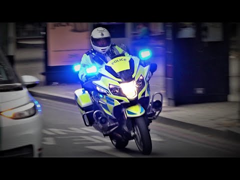 Police Bike responding at speed x2 - Roads Policing Sgt