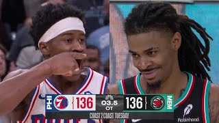 Joel Embiid - VJ Edgecombe - Tyrese Maxey - Philadelphia Sixers - Ja Morant - Memphis Grizzlies