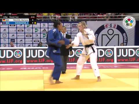 Martyna TRAJDOS (GER) Vs Adiltsetseg SUKHBAATAR (MGL) - Judo Grand Prix Ulaanbaatar 2014 [-63kg]