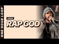 Rap God Eminem Lyrics Video One Hour Loop