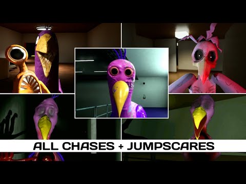 GARTEN OF BANBAN vs FANGAMES - ALL OPILA BIRD CHASES + JUMPSCARES (in 4K)
