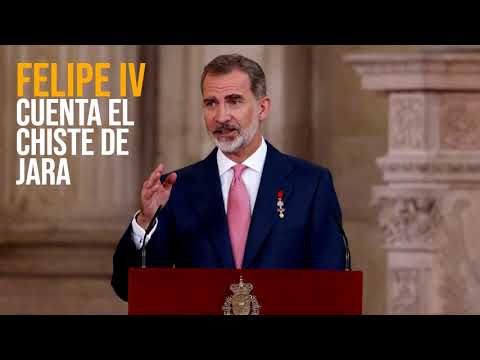 El Rey Felipe VI cuenta el chiste de JARA