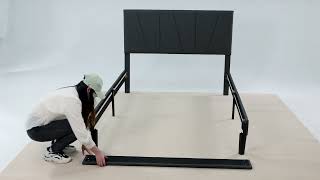 How to Assemble Upholstered Platform Bed Frame USAN1023808