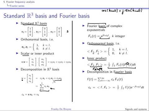 Signals and systems: video 5a Fourier frequency analysis