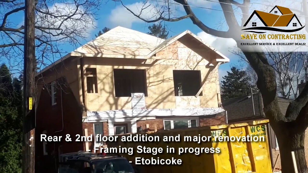 Rear & 2nd floor addition and major renovation - Framing stage in progress