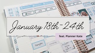 Plan With Me | January 18-24 | Planner Kate | &quot;WINTER SCENE&quot;
