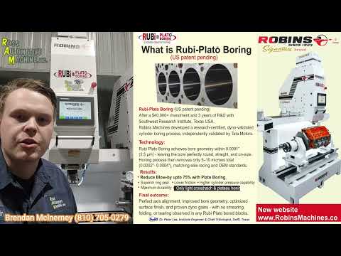 Robins Rubi Plato Boring #robinsmachines #enginebuilder #automobile