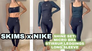 Download lagu ✨ SKIMS x Nike Drop 2 Shine Set | Micro Scoop Bra, Crew Neck & Stirrup Legging Review 2025 mp3