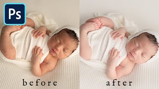 How to quickly edit timeless newborn photos. 簡単ニューボーンフォトレタッチ