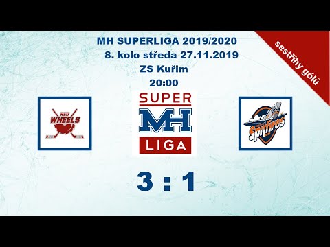 MH SUPERLIGA 8. kolo 2019/2020 Red Wheels vs Spitfires 3:1 - sestřih gólů