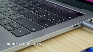 UGREEN USB-C naar USB-C Data en Laadkabel 100W 0.5M Grijs video