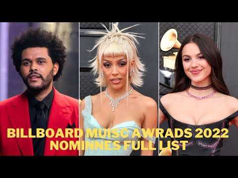 BILLBOARD MUSIC AWARDS 2022 NOMINEES FULL LIST
