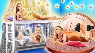 Download lagu We Build Bunk Beds for Triplets! Poor vs Rich vs Riches Secret Room! mp3